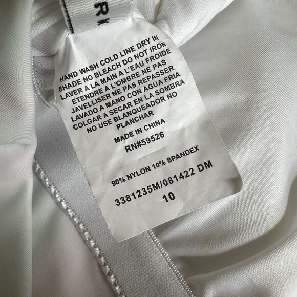 Trina Turk La Palma Off The Shoulder One Piece Swimsuit Ruffle Swim size 10 - Picture 8 of 8